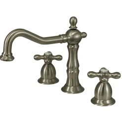 Kingston Brass Heritage Cross-Handle 8-Inch Widespread Bathroom Faucet