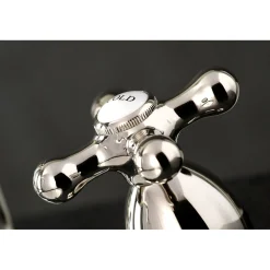 Kingston Brass Heritage Cross-Handle 8-Inch Widespread Bathroom Faucet