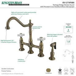 Kingston Brass Heritage Deck Mount 8
