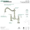 Kingston Brass Heritage Deck Mount Kitchen Bridge Faucet