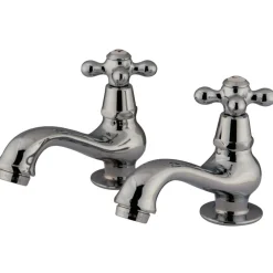Kingston Brass Heritage Deck Mount Basin Tap Faucet