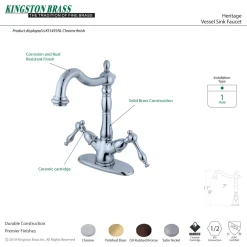Kingston Brass Heritage Deck Mount Vessel Sink Faucet
