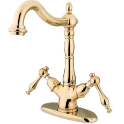 Kingston Brass Heritage Deck Mount Vessel Sink Faucet