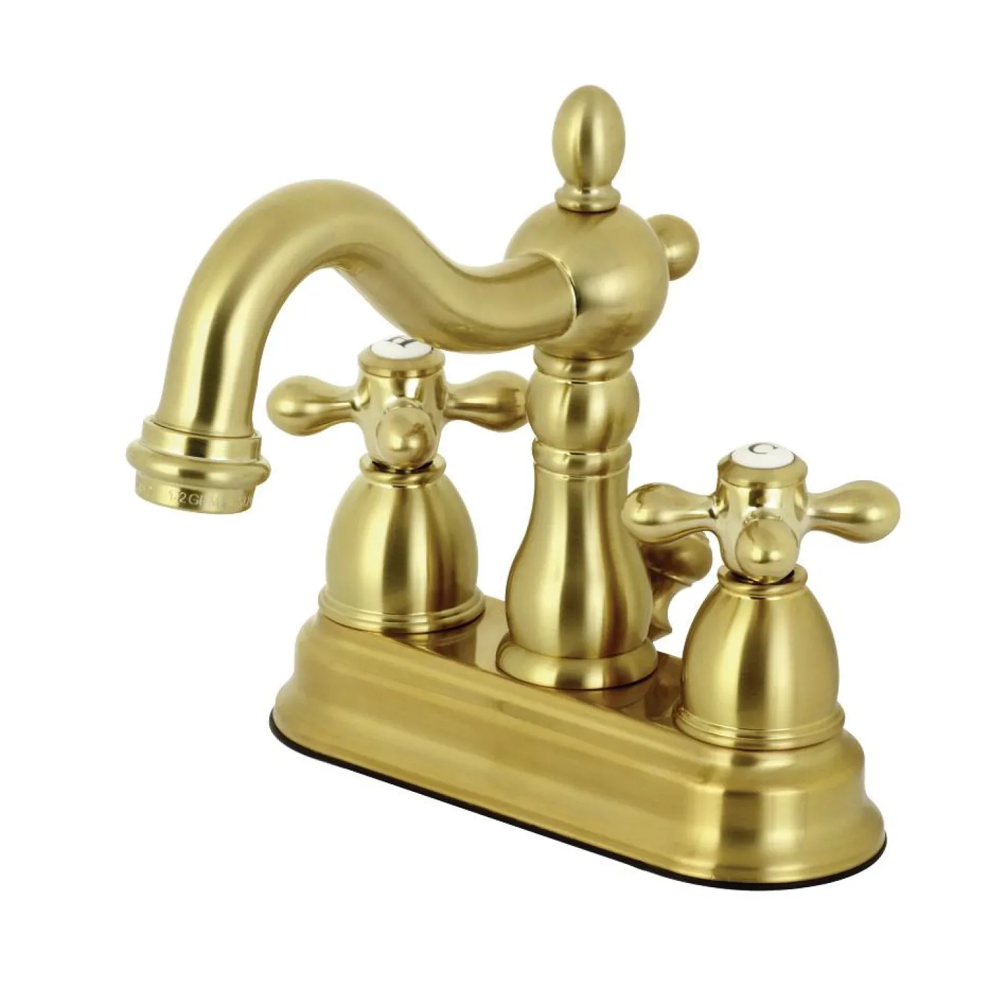 Kingston Brass Heritage Deck Mount 4-Inch Centerset Bathroom Faucet