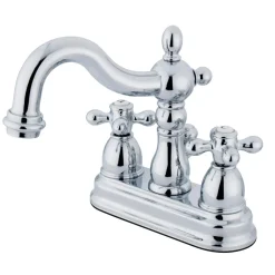 Kingston Brass Heritage Deck Mount 4-Inch Centerset Bathroom Faucet