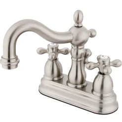 Kingston Brass Heritage Deck Mount 4-Inch Centerset Bathroom Faucet