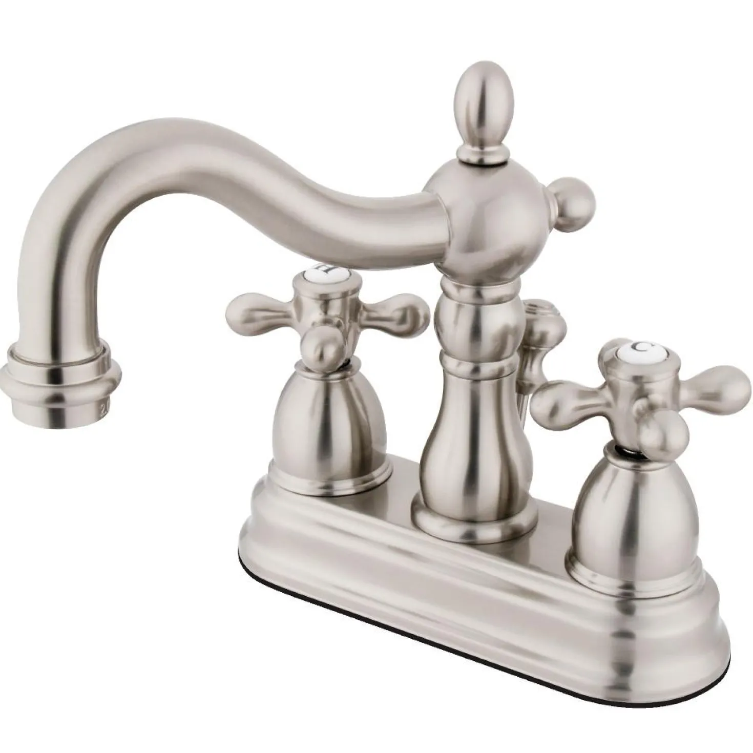 Kingston Brass Heritage Deck Mount 4-Inch Centerset Bathroom Faucet