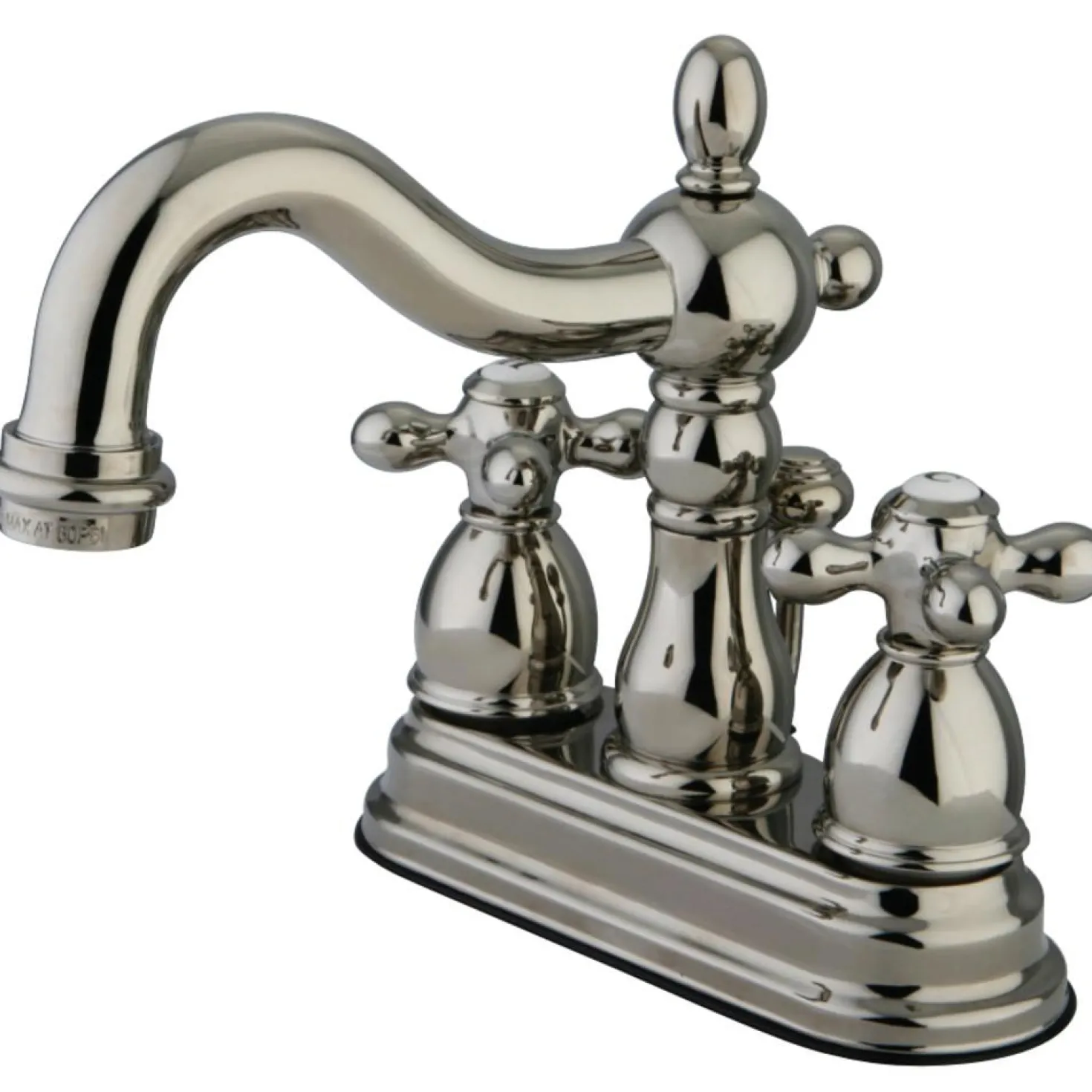 Kingston Brass Heritage Deck Mount 4-Inch Centerset Bathroom Faucet