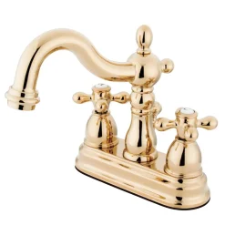 Kingston Brass Heritage Deck Mount 4-Inch Centerset Bathroom Faucet