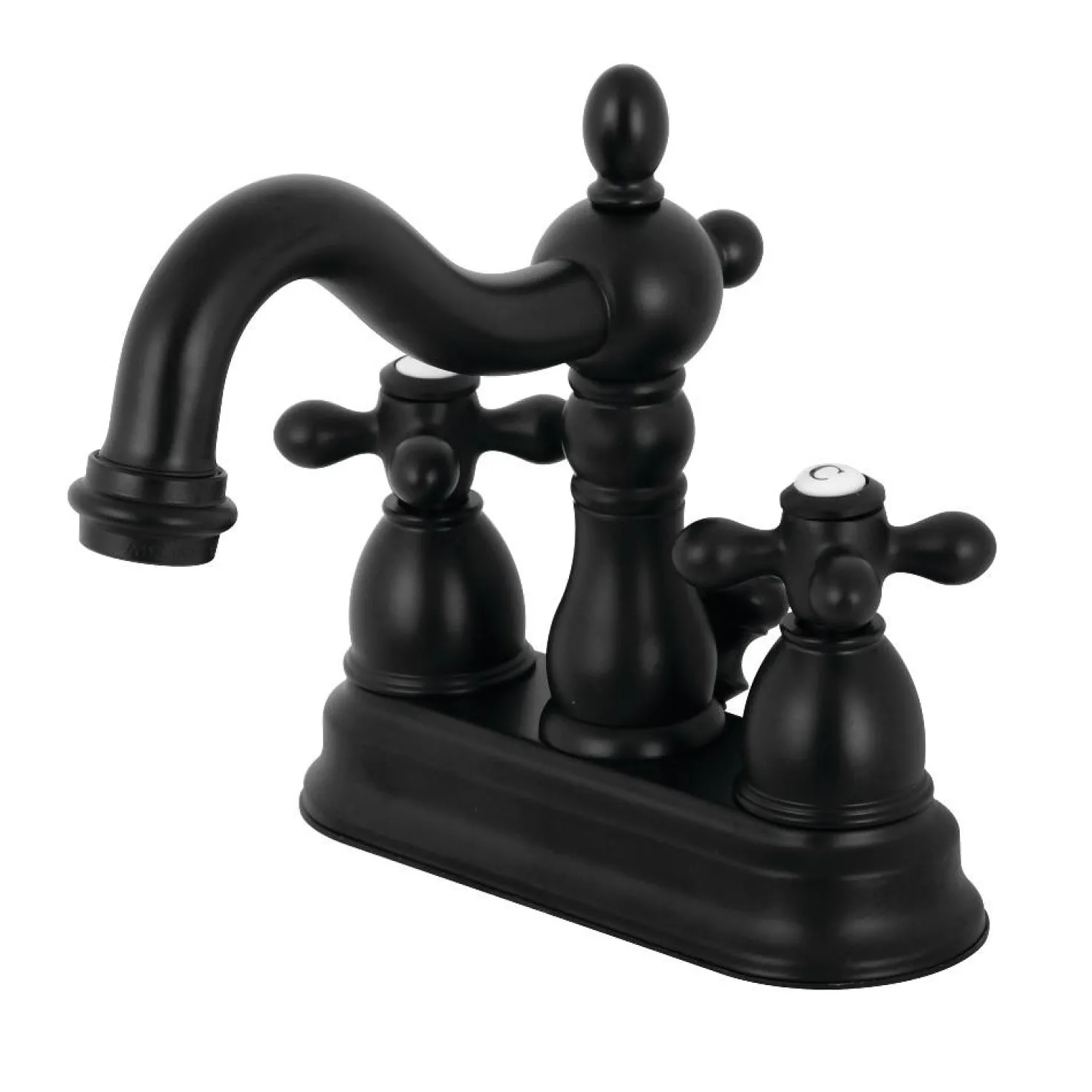 Kingston Brass Heritage Deck Mount 4-Inch Centerset Bathroom Faucet