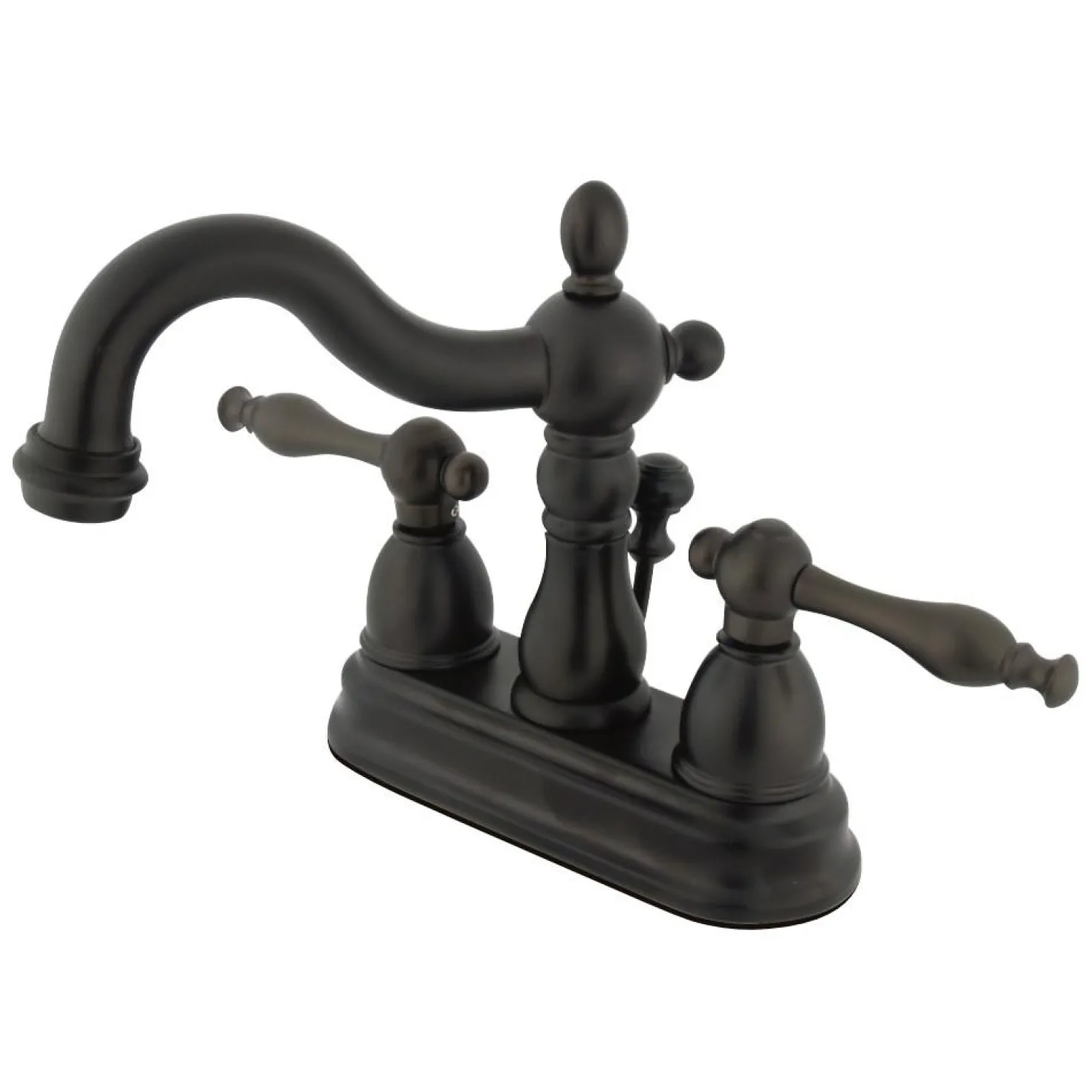 Kingston Brass Heritage Deck Mount 2-Handle 4-Inch Centerset Bathroom Faucet