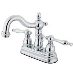 Kingston Brass Heritage Deck Mount 2-Handle 4-Inch Centerset Bathroom Faucet