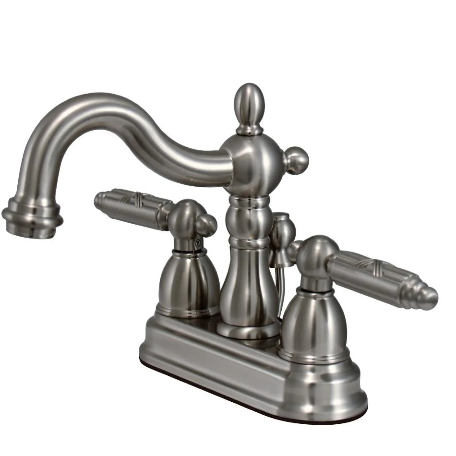 Kingston Brass Heritage Deck Mount 4" Centerset Bathroom Faucet