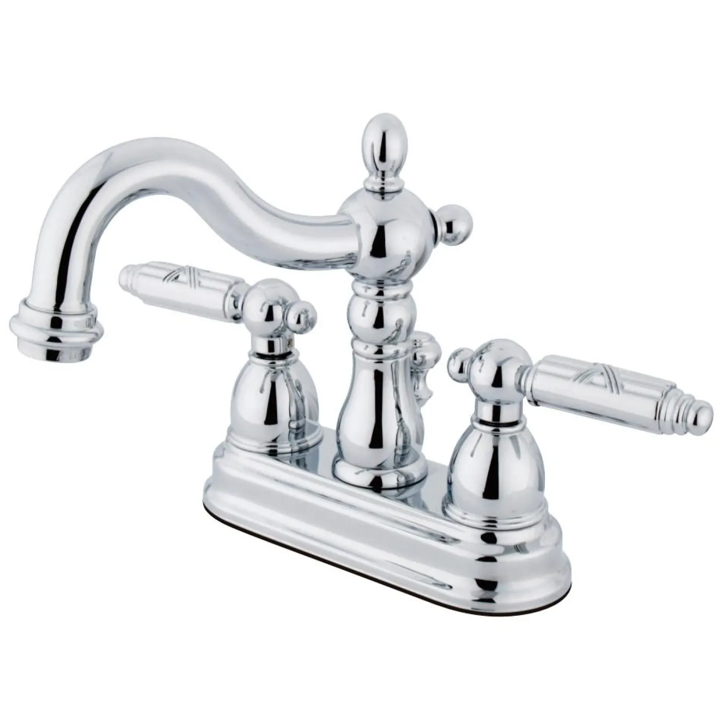 Kingston Brass Heritage Deck Mount 4" Centerset Bathroom Faucet
