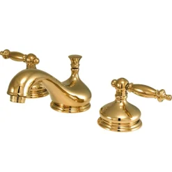 Kingston Brass Heritage Deck Mount 8-Inch Widespread 3-Hole Bathroom Faucet