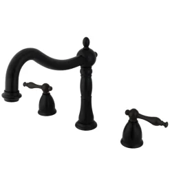 Kingston Brass Heritage Deck Mount 2-Handle Roman Tub Filler