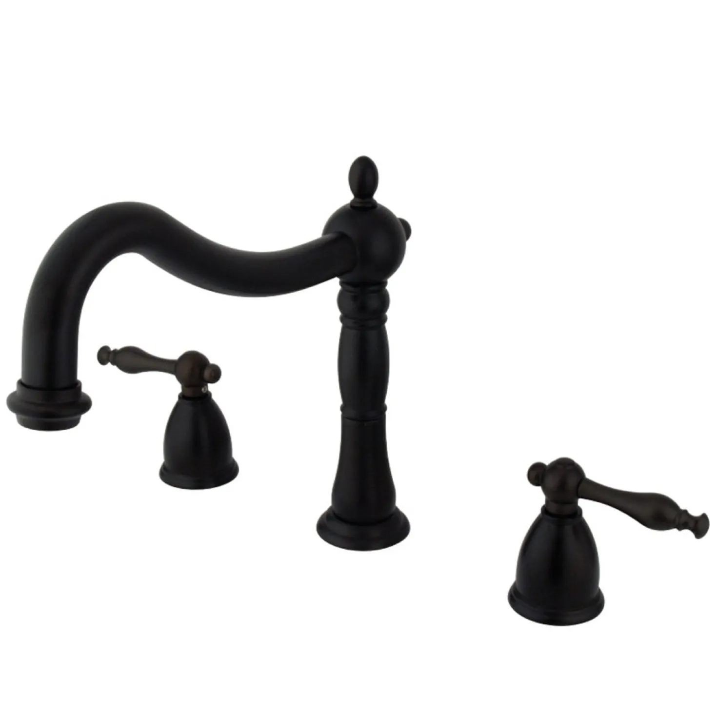 Kingston Brass Heritage Deck Mount 2-Handle Roman Tub Filler
