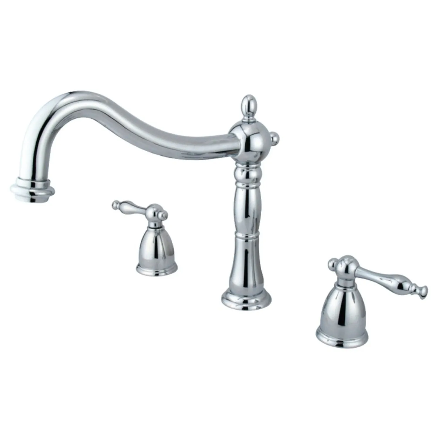 Kingston Brass Heritage Deck Mount 2-Handle Roman Tub Filler