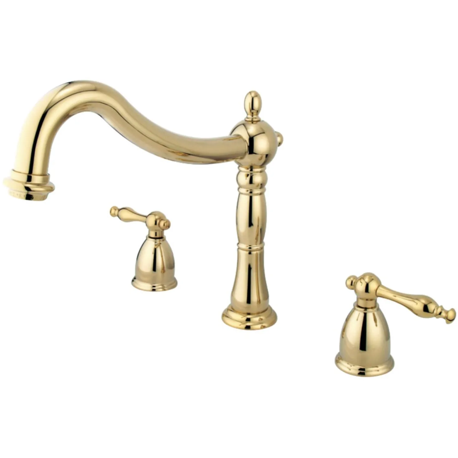 Kingston Brass Heritage Deck Mount 2-Handle Roman Tub Filler