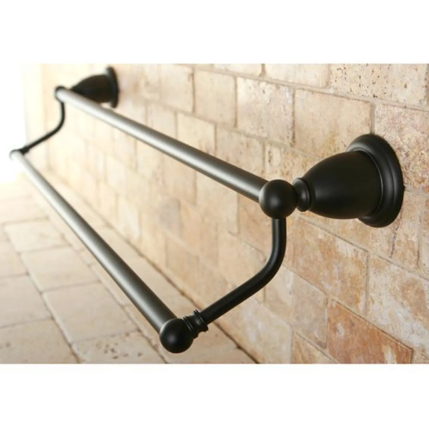 Kingston Brass Heritage 24" Dual Towel Bar