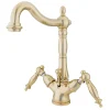 Kingston Brass Heritage 2-Handle 4-Inch Centerset Bathroom Faucet