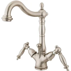 Kingston Brass Heritage 2-Handle 4-Inch Centerset Bathroom Faucet