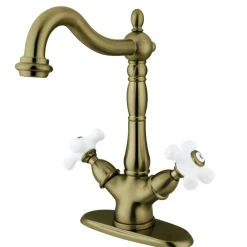 Kingston Brass Heritage 2-Handle Deck Mount Vessel Sink Faucet