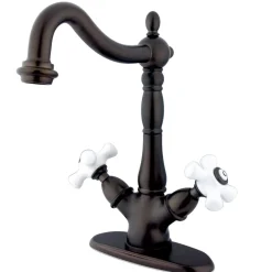 Kingston Brass Heritage 2-Handle Deck Mount Vessel Sink Faucet