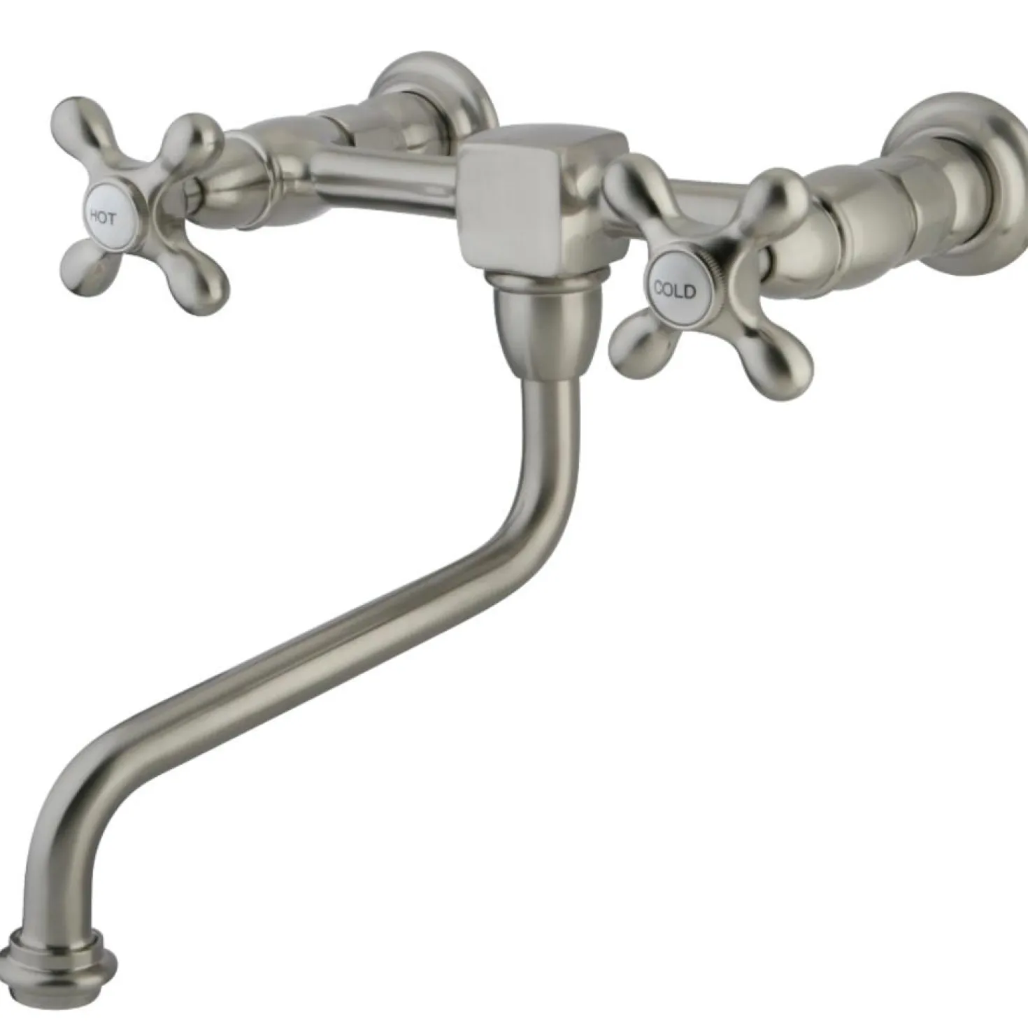 Kingston Brass Heritage 2-Handle Wall Mount Bathroom Faucet