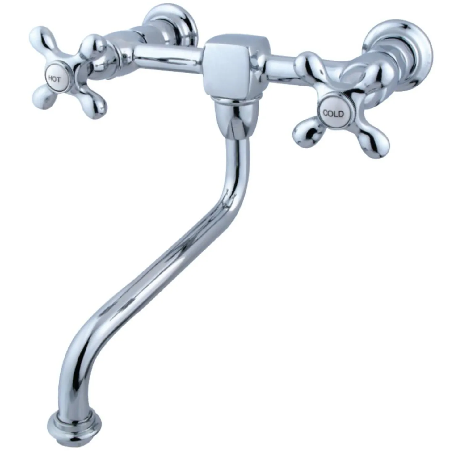 Kingston Brass Heritage 2-Handle Wall Mount Bathroom Faucet
