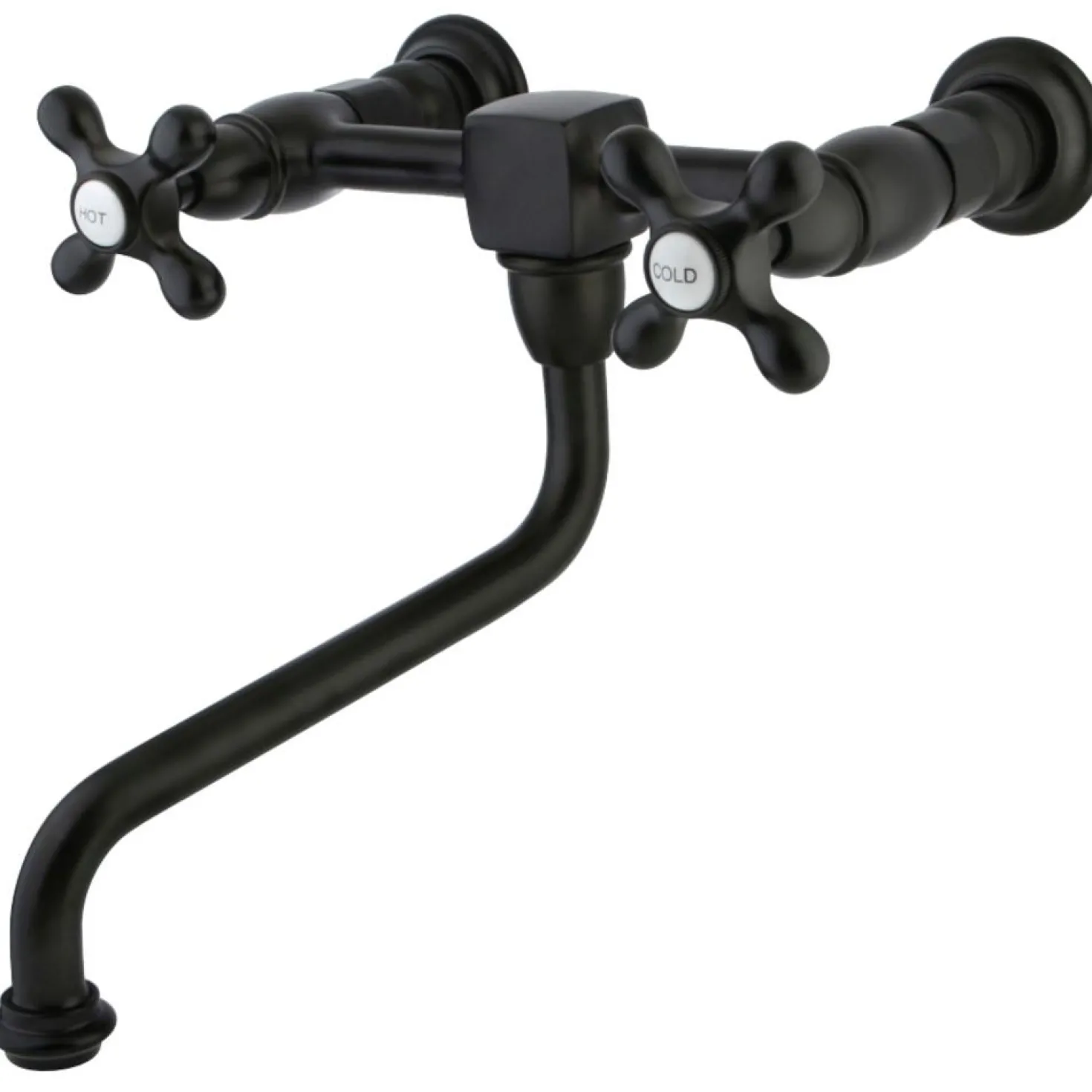 Kingston Brass Heritage 2-Handle Wall Mount Bathroom Faucet