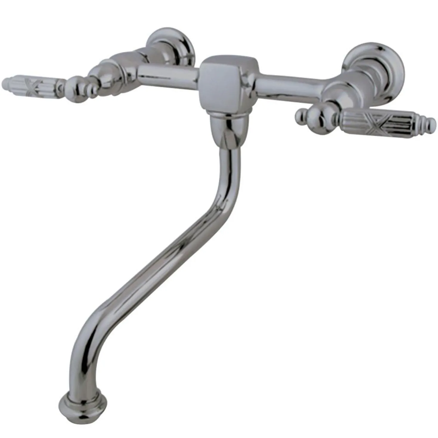 Kingston Brass Heritage 2-Handle Lever Wall Mount Bathroom Faucet