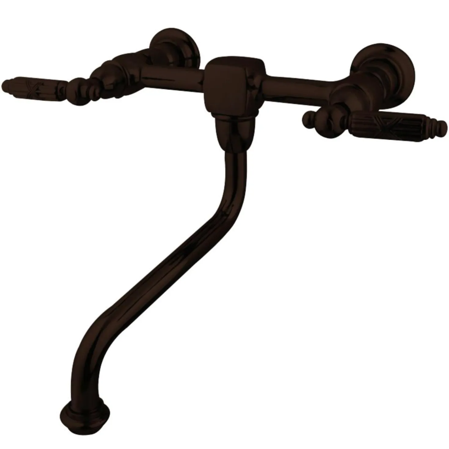 Kingston Brass Heritage 2-Handle Lever Wall Mount Bathroom Faucet