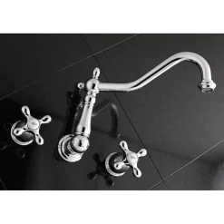 Kingston Brass Heritage 2-Handle Wall Mount Tub Filler