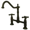 Kingston Brass Heritage 2-Hole Kitchen Bridge Faucet