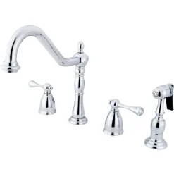 Kingston Brass Heritage 4-Hole Widespread Kitchen Faucet