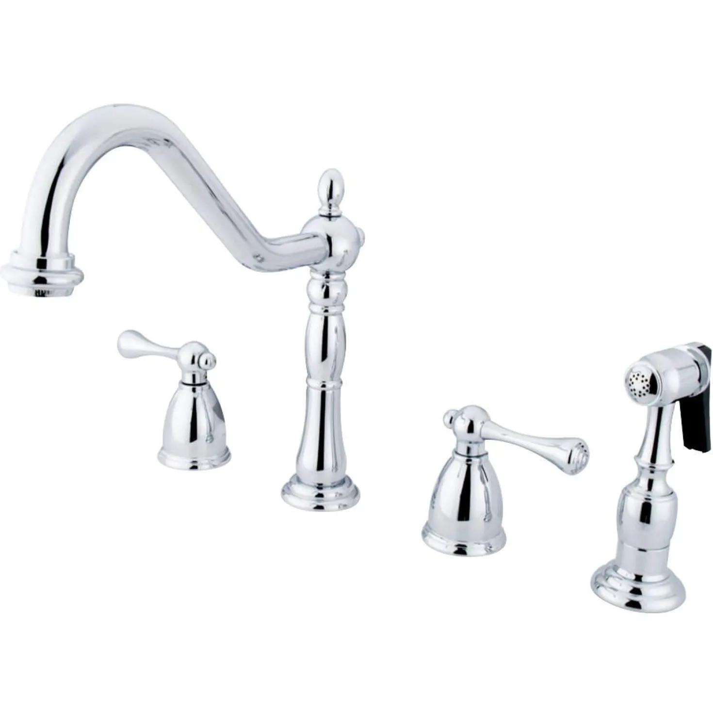 Kingston Brass Heritage 4-Hole Widespread Kitchen Faucet