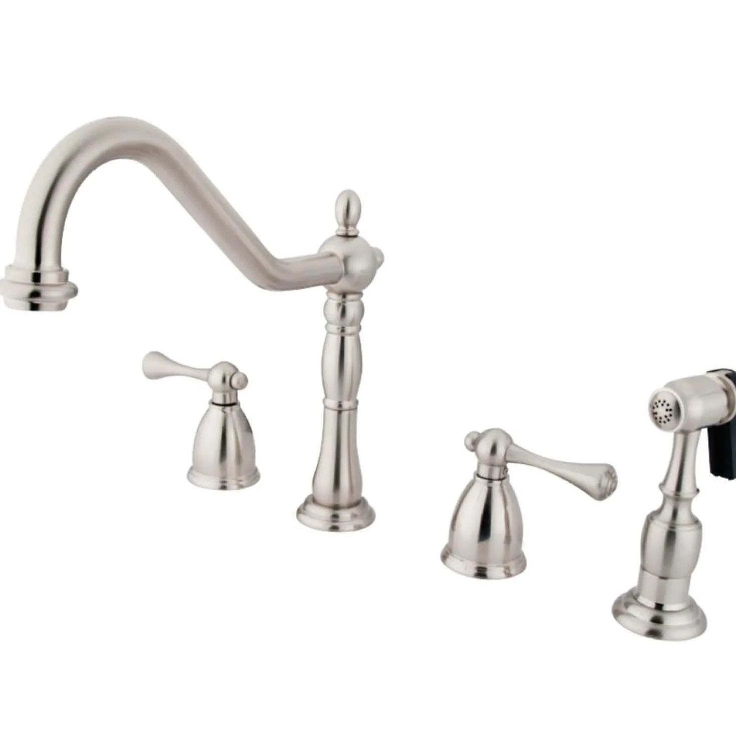 Kingston Brass Heritage 4-Hole Widespread Kitchen Faucet