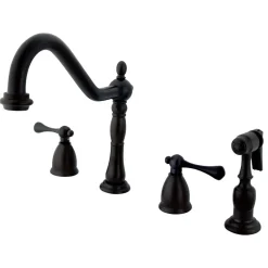 Kingston Brass Heritage 4-Hole Widespread Kitchen Faucet