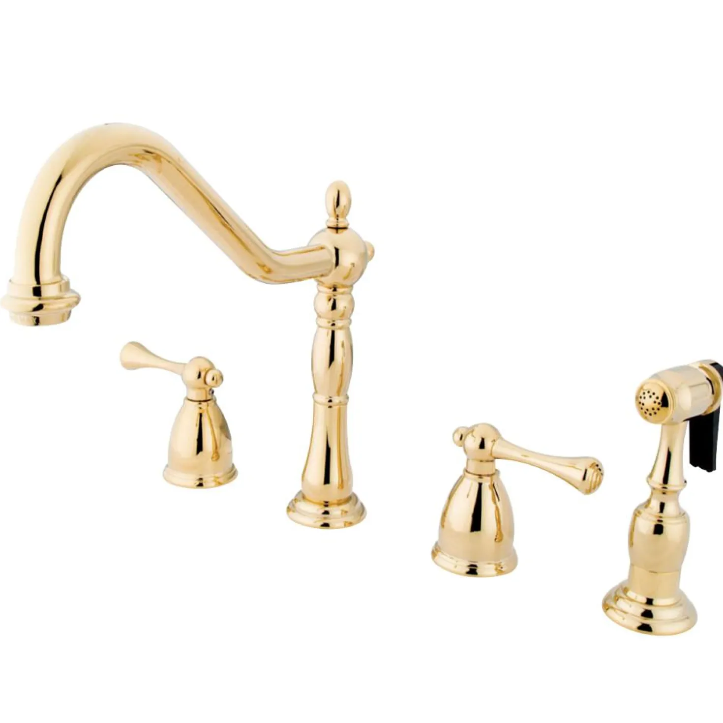 Kingston Brass Heritage 4-Hole Widespread Kitchen Faucet
