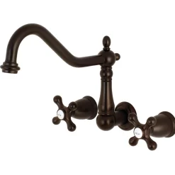 Kingston Brass Heritage 3-Hole Wall Mount Kitchen Faucet