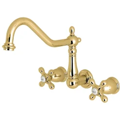 Kingston Brass Heritage 3-Hole Wall Mount Kitchen Faucet