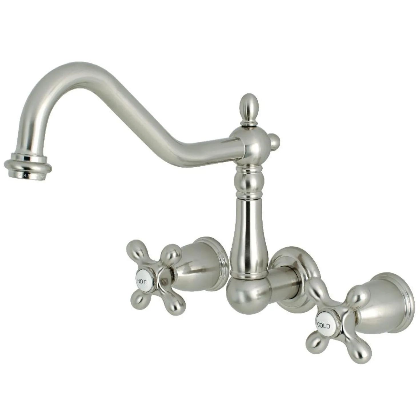 Kingston Brass Heritage 3-Hole Wall Mount Kitchen Faucet
