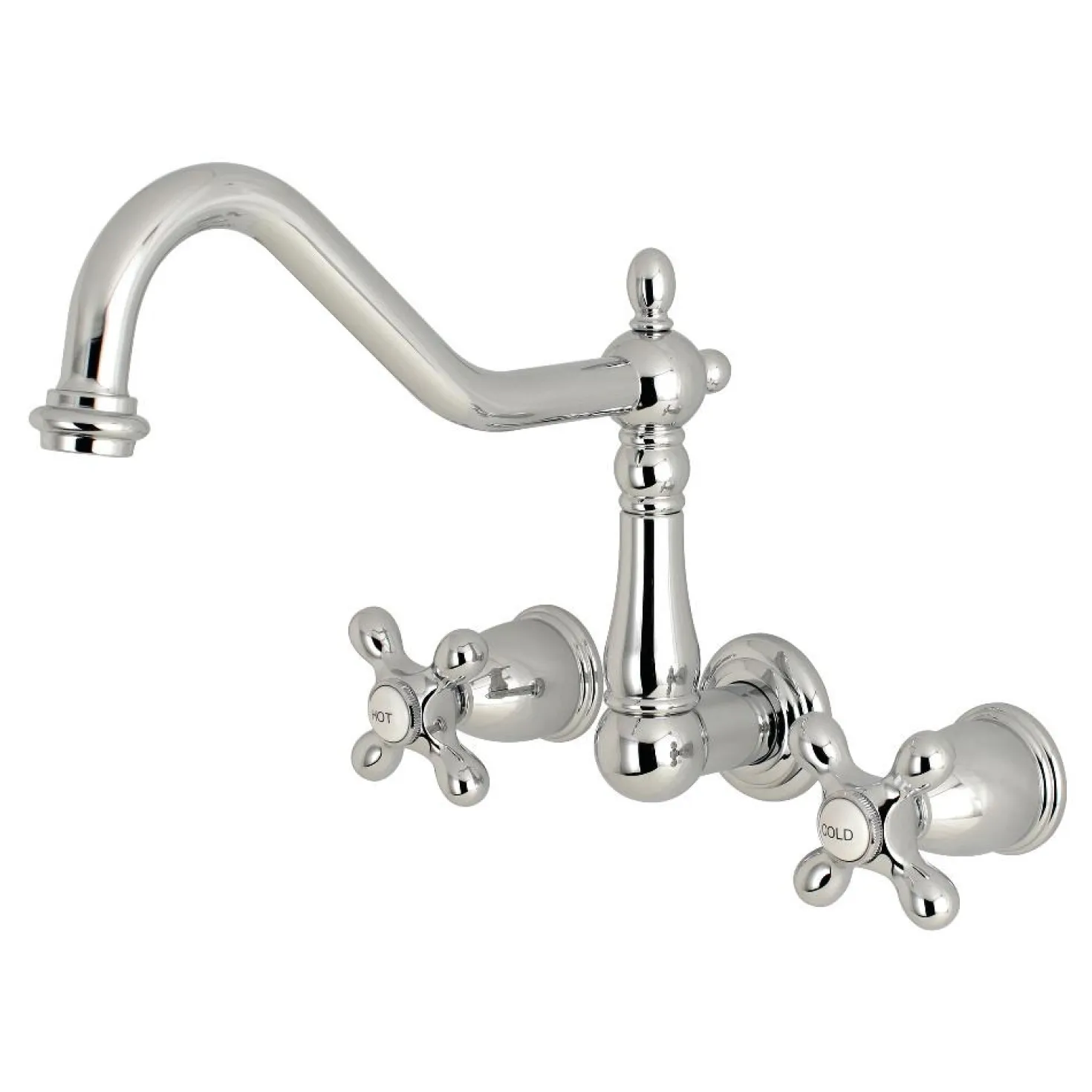 Kingston Brass Heritage 3-Hole Wall Mount Kitchen Faucet