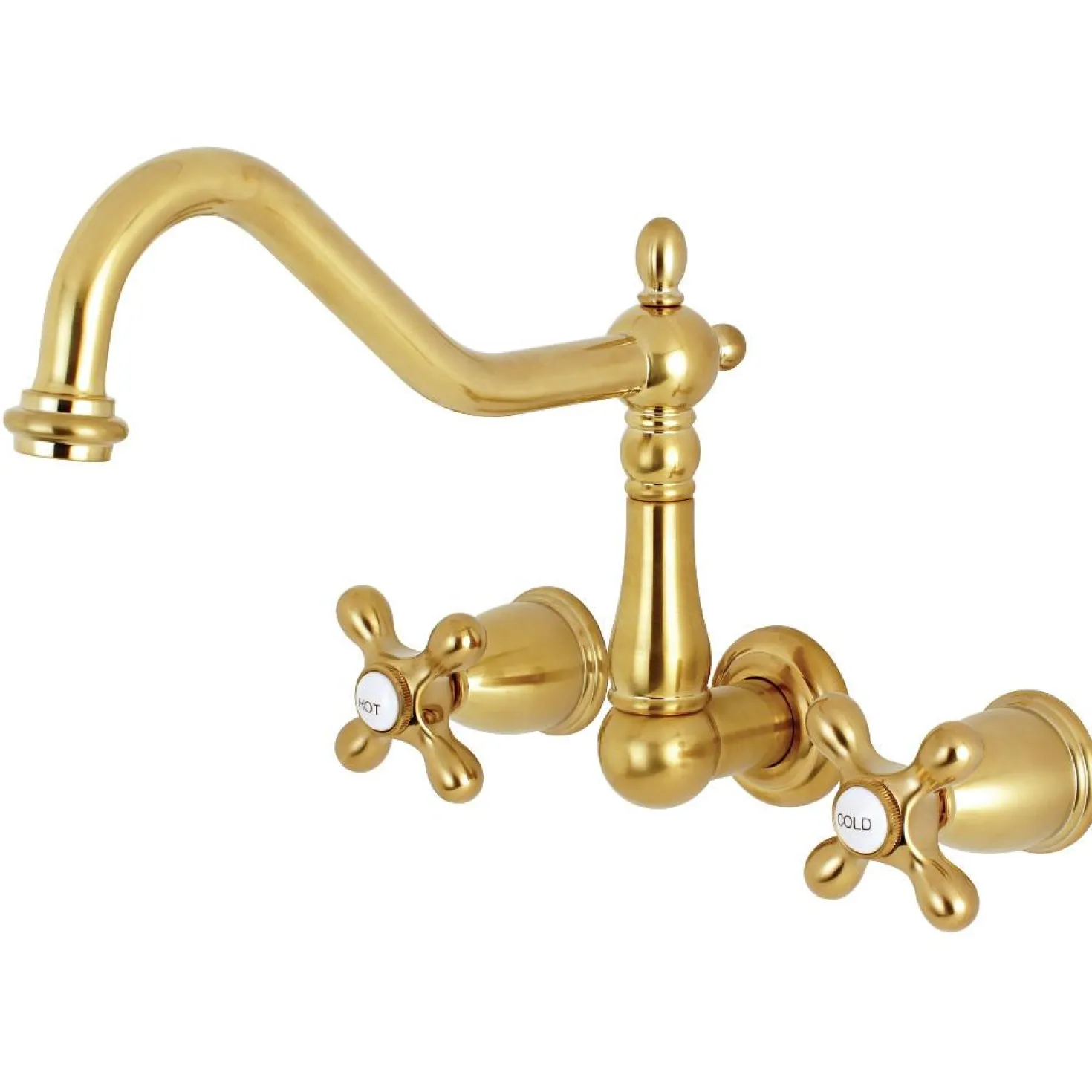 Kingston Brass Heritage 3-Hole Wall Mount Kitchen Faucet