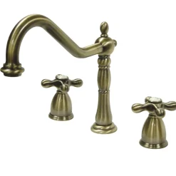 Kingston Brass Heritage 3-Hole Widespread Kitchen Faucet