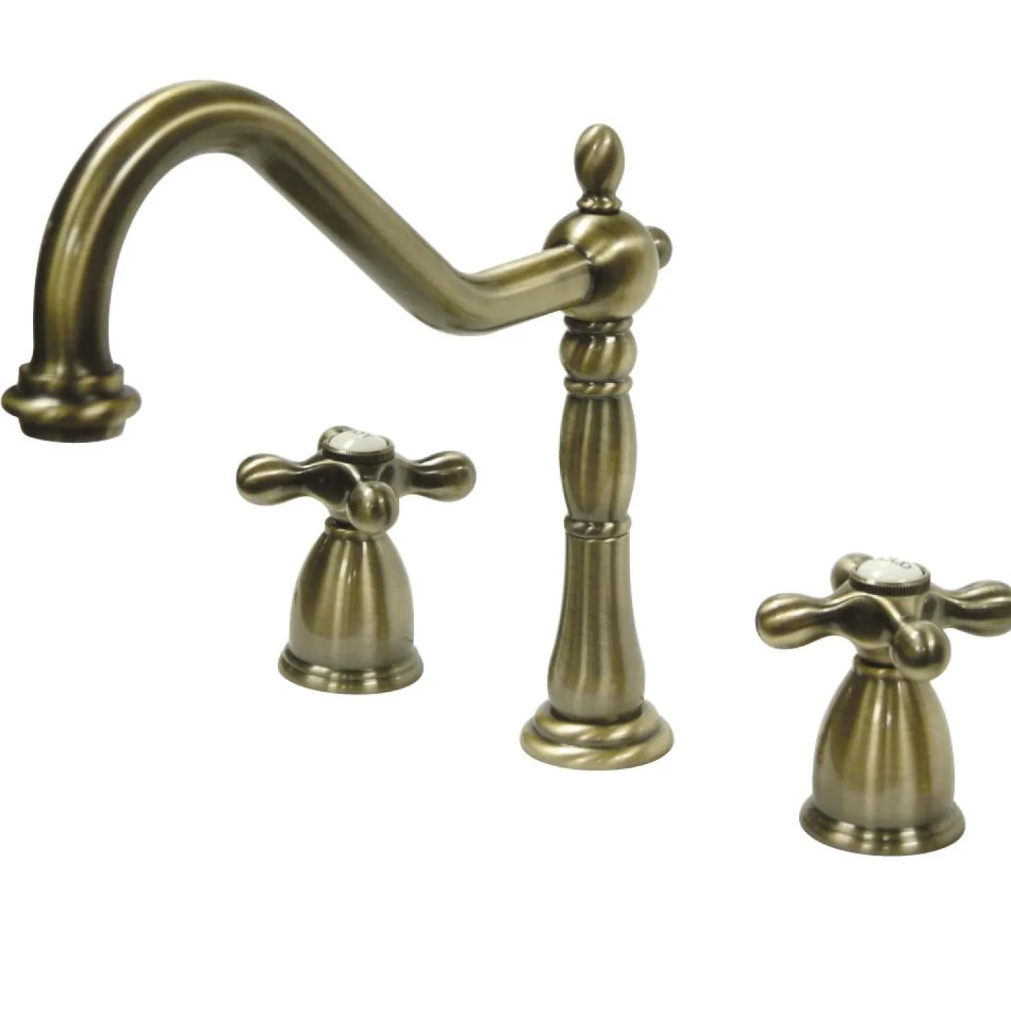 Kingston Brass Heritage 3-Hole Widespread Kitchen Faucet
