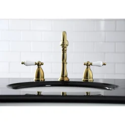 Kingston Brass Heritage 3-Hole 8-Inch Widespread Bathroom Faucet