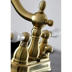 Kingston Brass Heritage 3-Hole 4-Inch Centerset Bathroom Faucet