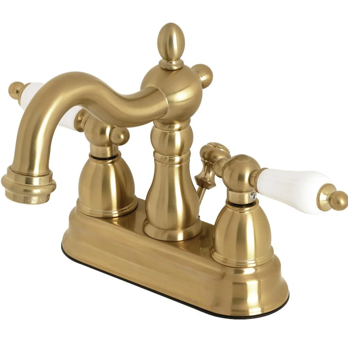 Kingston Brass Heritage 3-Hole 4-Inch Centerset Bathroom Faucet